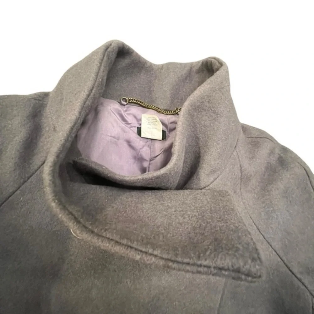 J Crew Jacket Peacoat Women’s Double Breasted Wool Coat Classic Gray Preppy Sz 2 - Picture 5 of 14